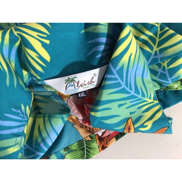 Hawaiian Shirt Tropical Bright Colors Mens 4XL - Picture 9 of 9